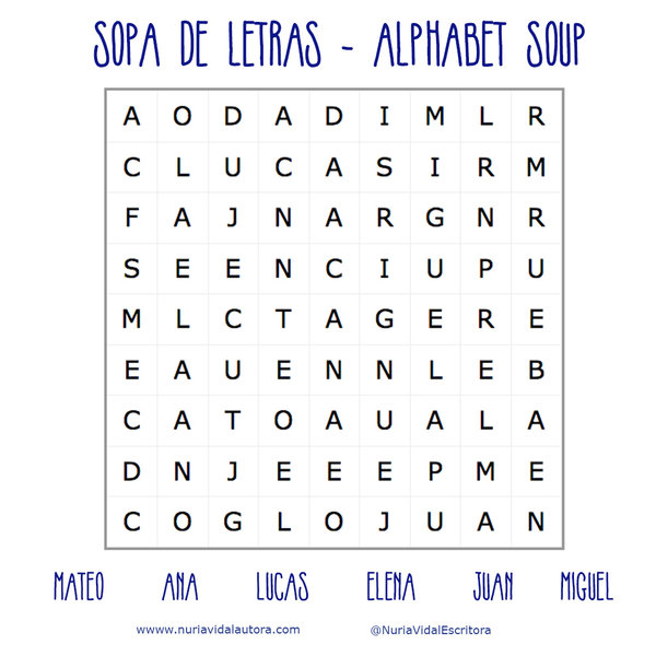 Sopa de letras - Alphabet soup